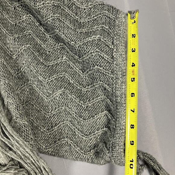 Peppe Peluso Sweater Womens Medium Knit Fringe Cardigan Chunky Boho Wool Blend - Picture 13 of 16